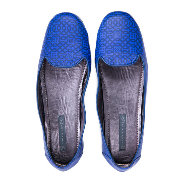 Ema Gasbi Ethnochic Flat Shoes Slipper Amapea Blue